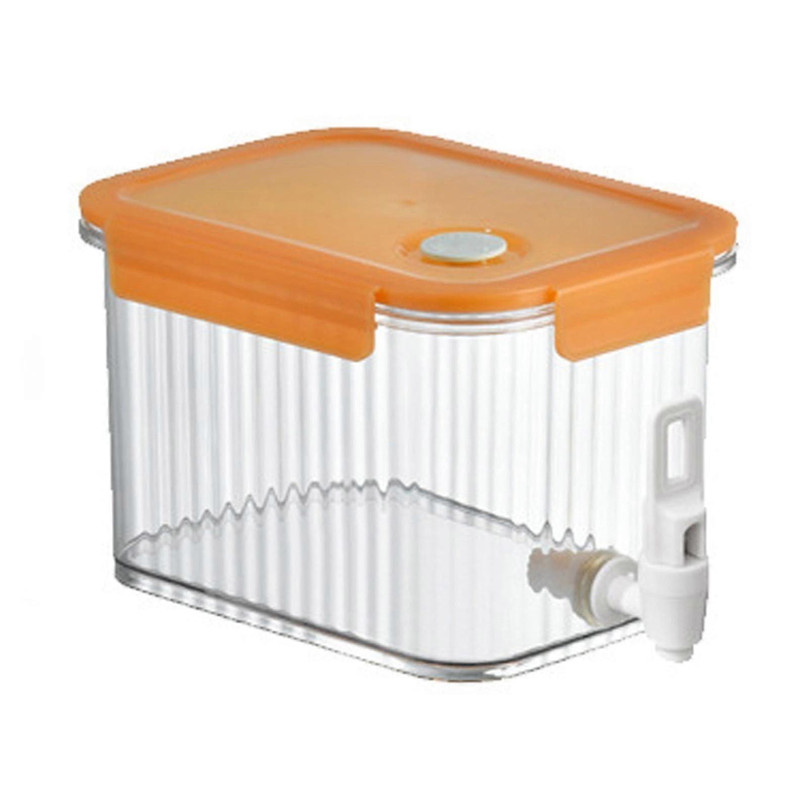 2.5L Large Capacity Plastic Beverage Dispenser, Beverage Dispenser With Faucet Ice Lemonade Juice Container With Lid, Fruit Teapot Lemonade Milk Bucke