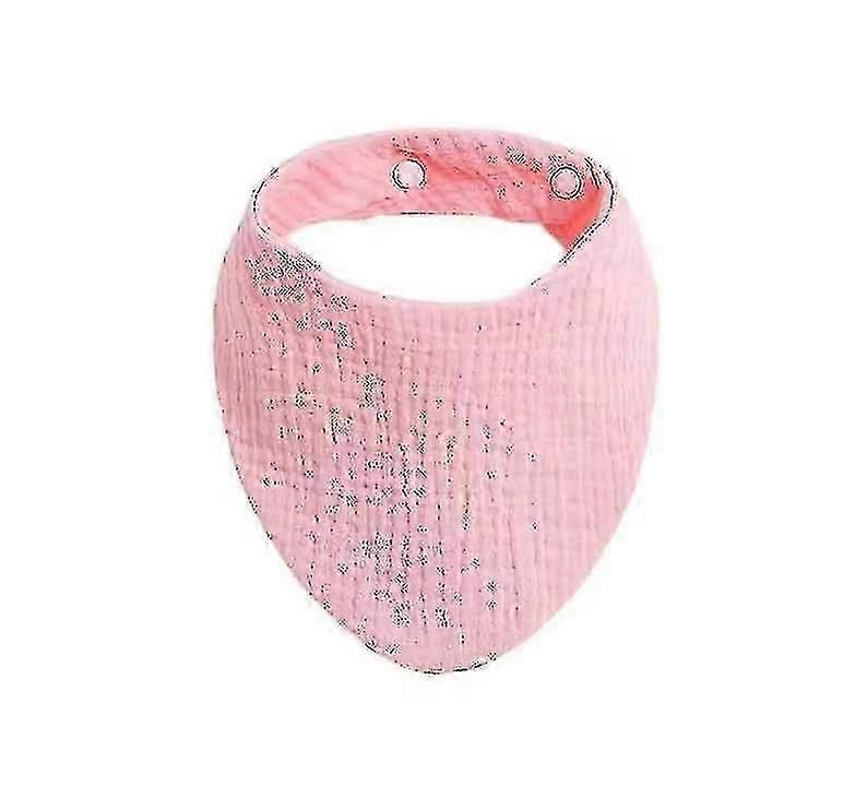 Baby Bibs Cotton Accessories Newborn Solid Color Snap Button Soft Triangle Towel(3pcs)