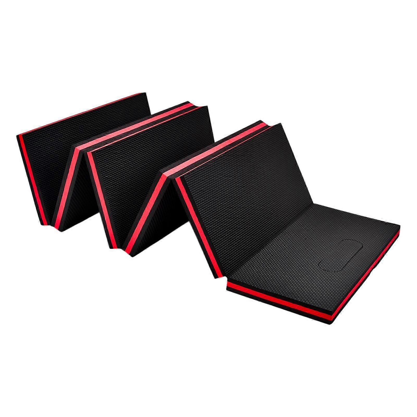 Folding Mechanics EVA Mat Reusable Folding Knee Mat for Workout Gym Exercise Red