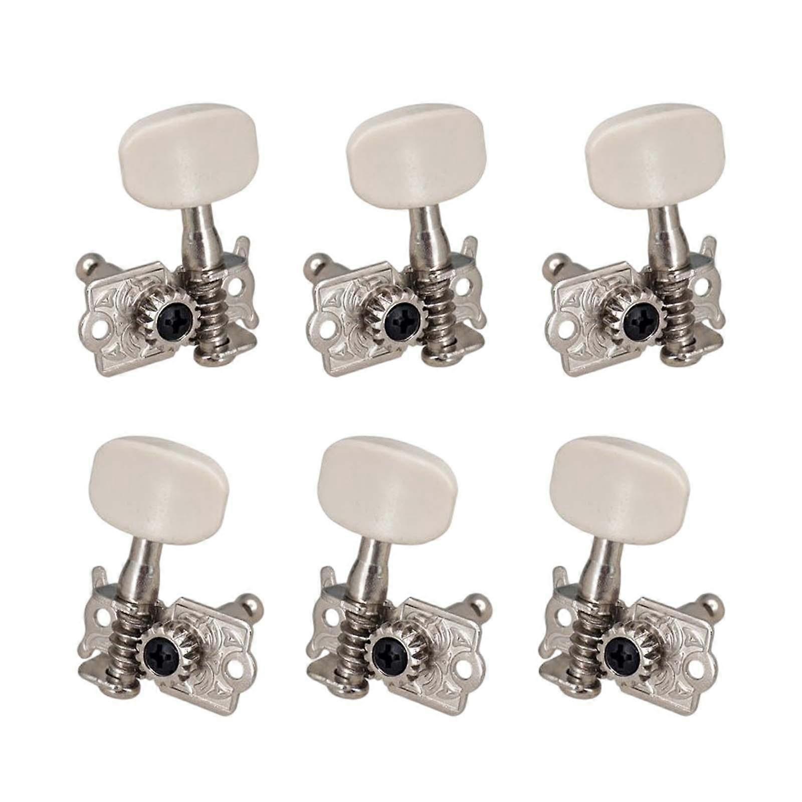 6x Tuning Keys Pegs Electric Folk Guitar String Button for Acoustic Guitars