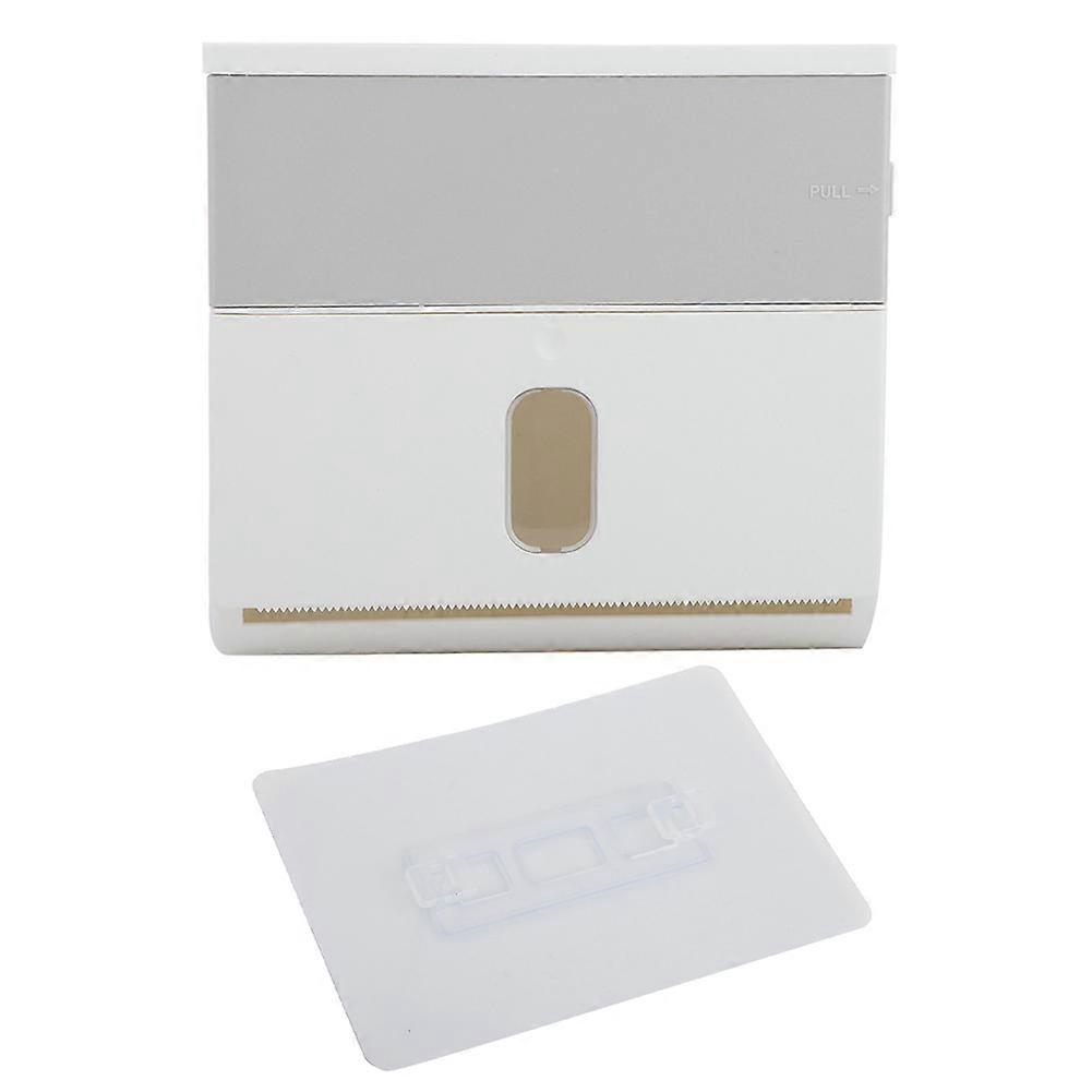 Self-Adhesive Wall Tissue Box with Phone Holder for Bathroom, Waterproof, Modern Design, Easy Installation