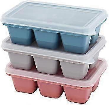 蓋付き3つのシリコンアイスキューブトレイのセット、積み重ね可能、食器洗い機で洗える、ビール、ワイン、ウイスキーに適しています