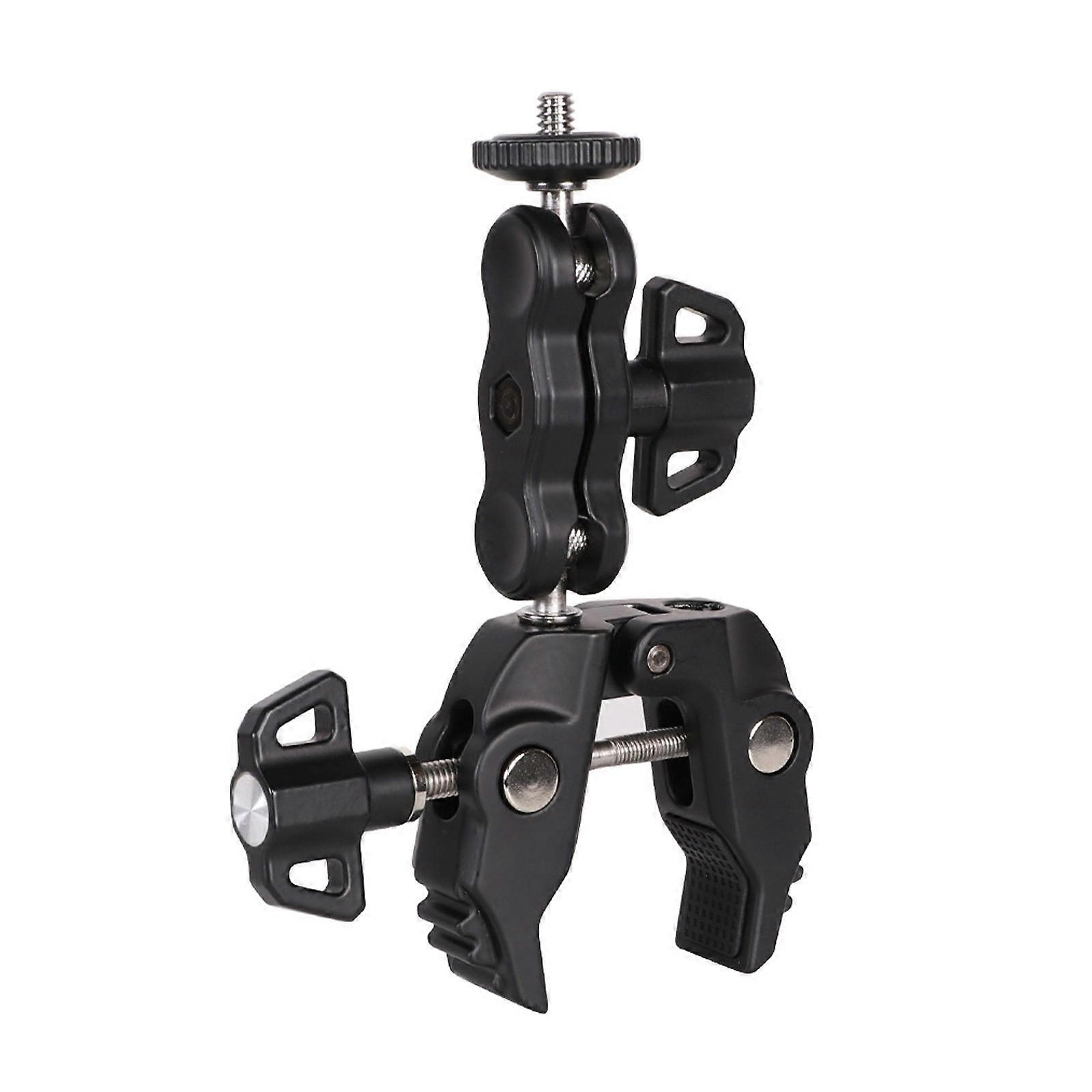 Compactly Lightweight Camera Clamp With 1/4 3/8 Thread Interfaces For Secure Mounting Of Cameras And Lighting Gear