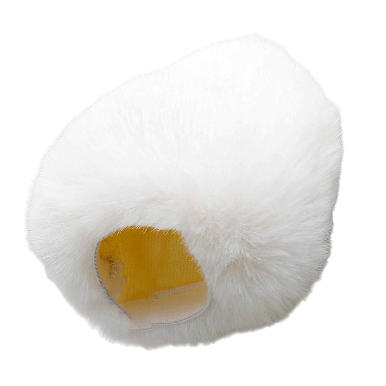 Microphone Windshield Windscreen Noise Cancelling, Plush Furry Cover for Podcasting and Streaming Microphone Sleeve White