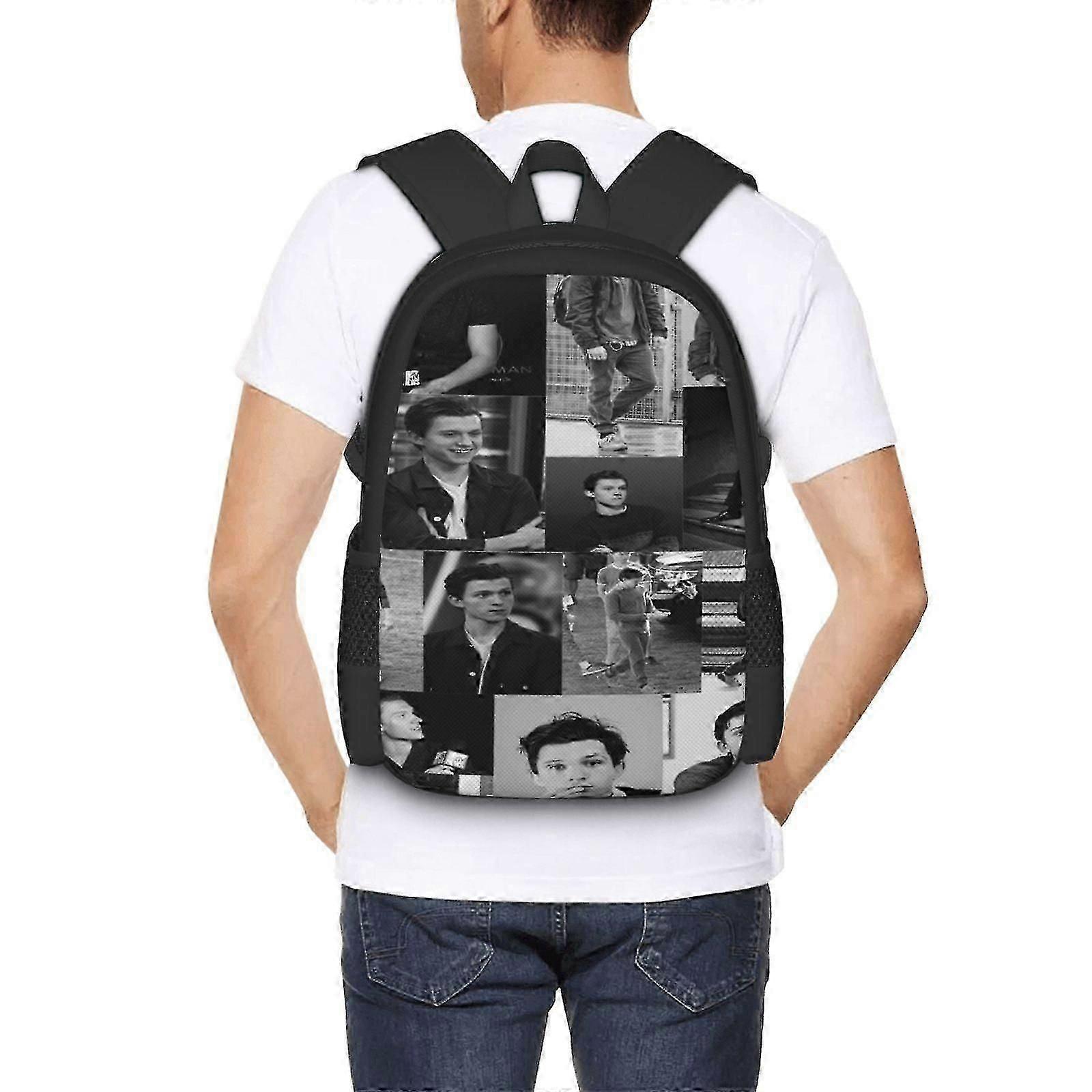 b1026 Tom Holland Backpack Large Capacity Laptop Bag Lightweight Adjustable Straps Casual Large Capacity ji1026