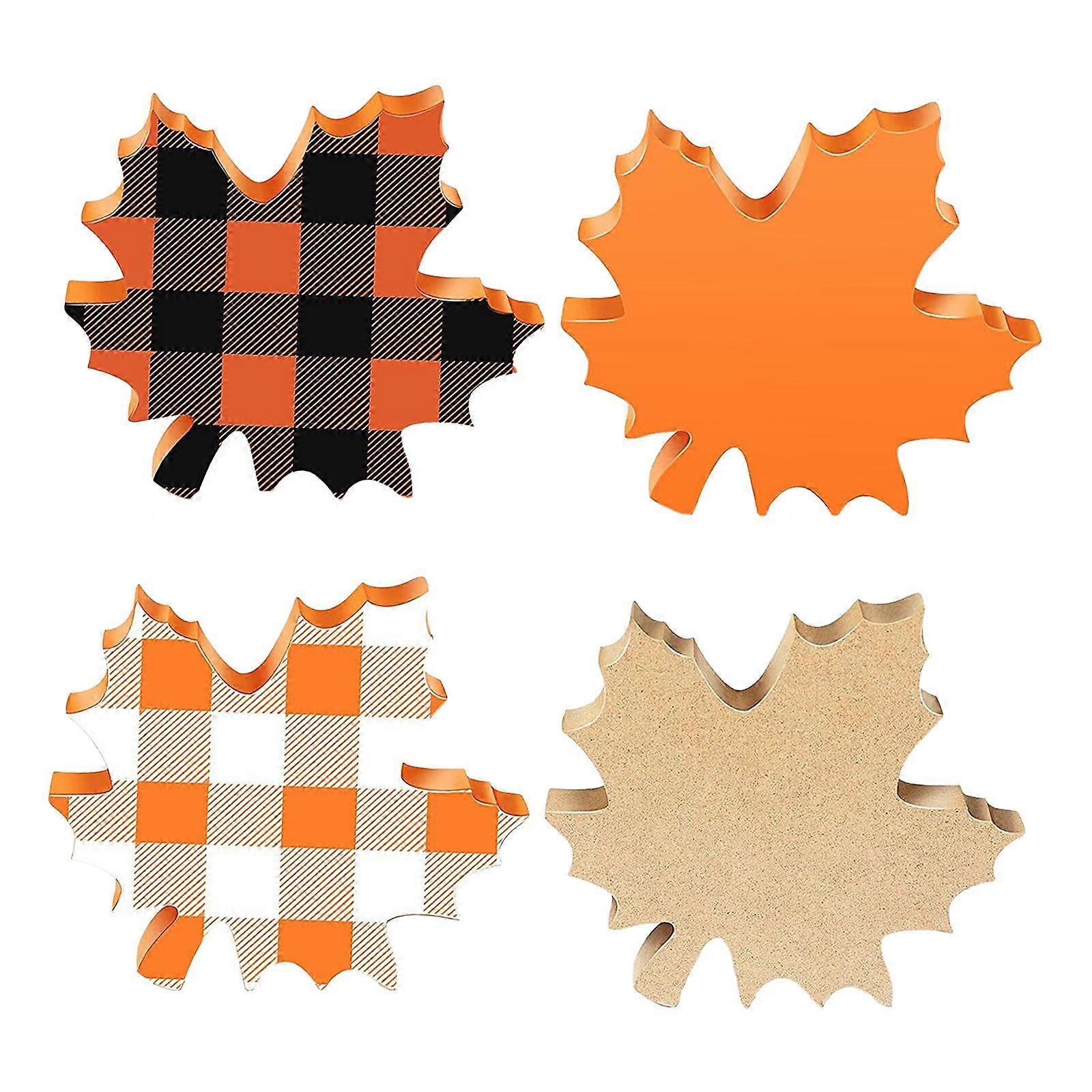 4 kusy díkůvzdání Maple Leaf Signs Fall Maple Leaf Decor Table Centerpiece