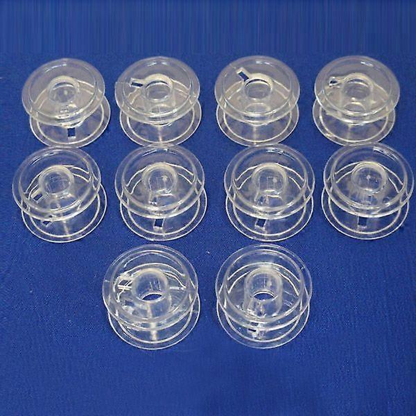 10pcs 2.1cm Clear Plastic Domestic Sewing Machine Bobbins