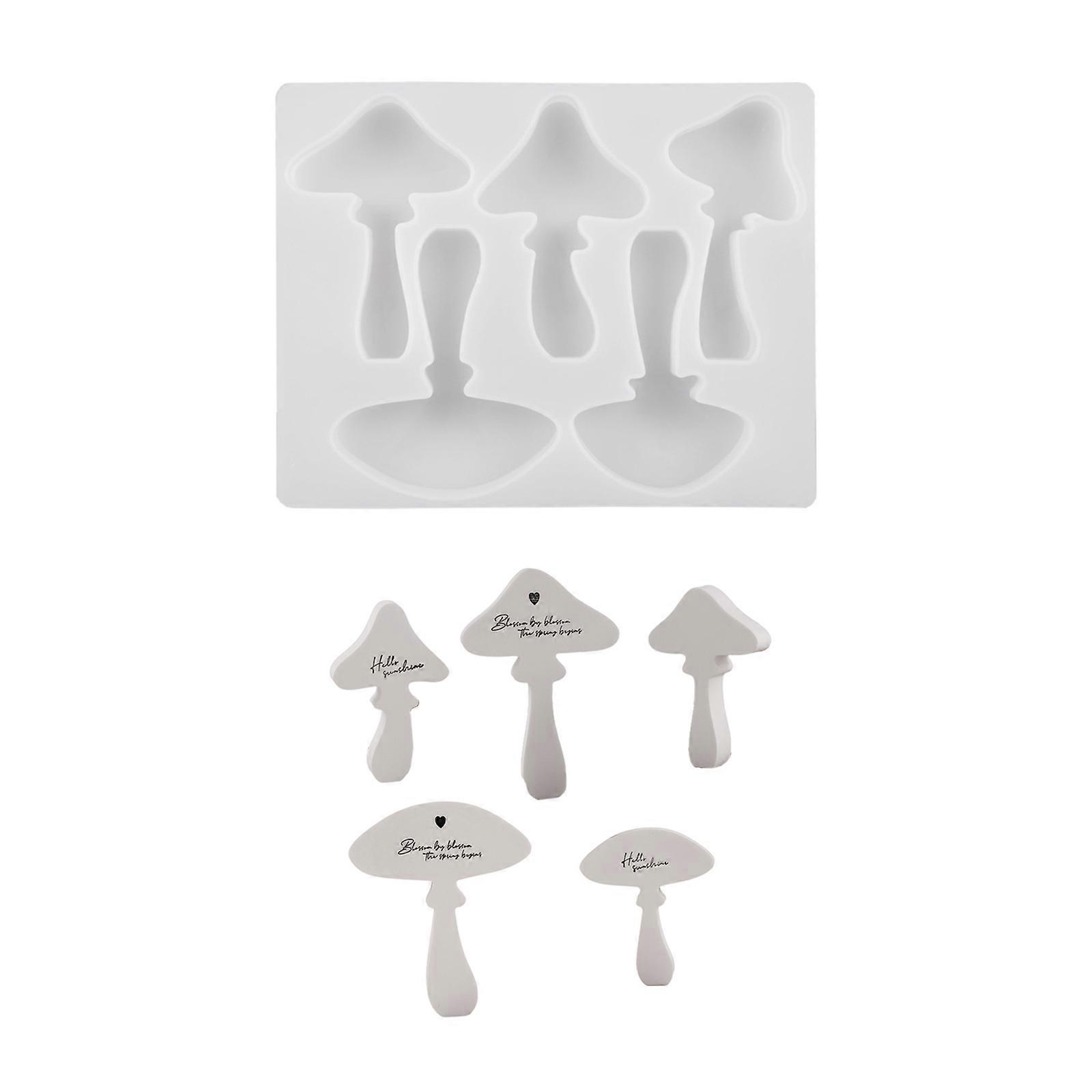 Innovative Mushroom Silicone Display Ornament Mold Set for DIY Crafts and Home Decors with Easy Release Design  S