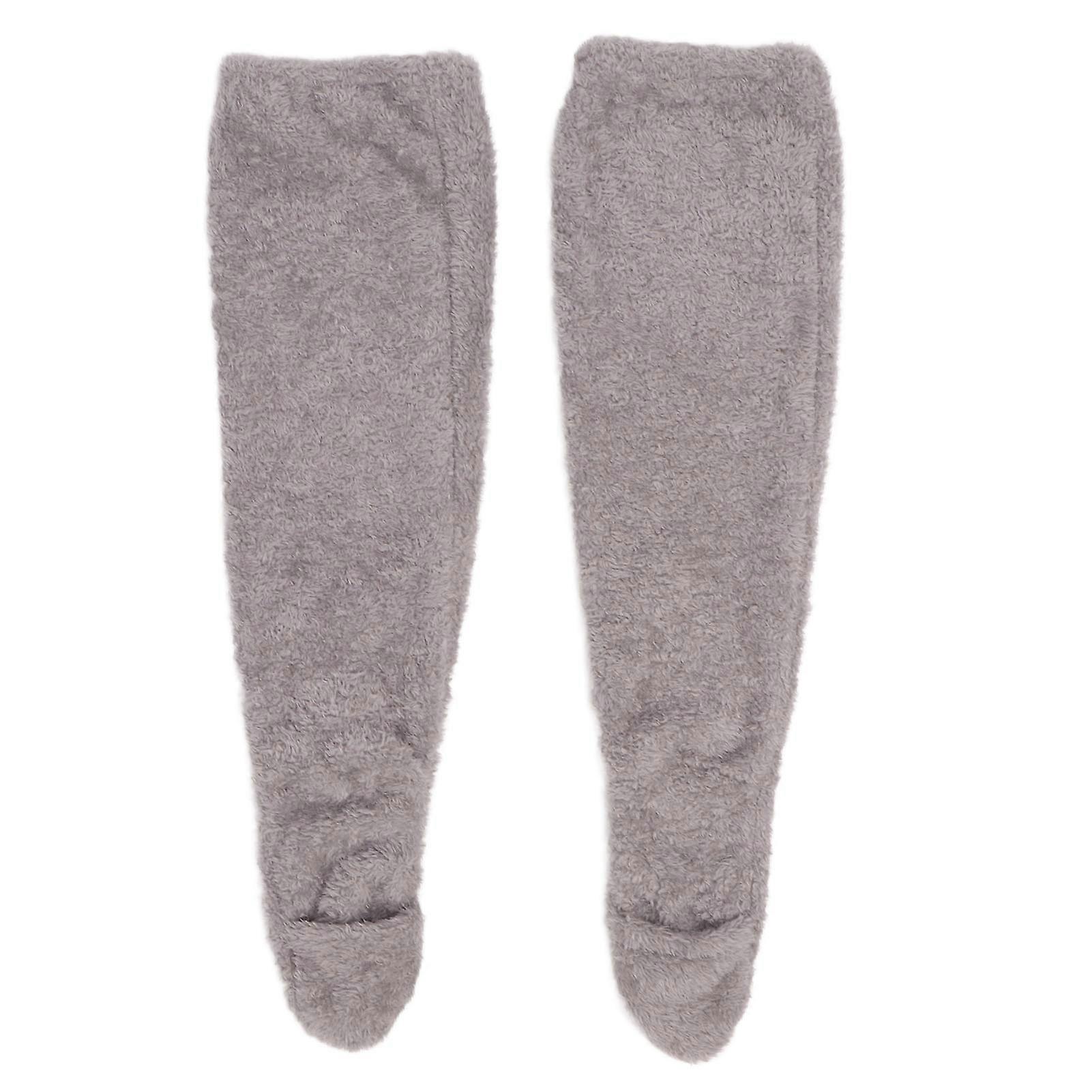 Over Knee Fuzzy Socks Winter Home Sleeping Soft Thick Breathable Plush Stockings Leg Warmer