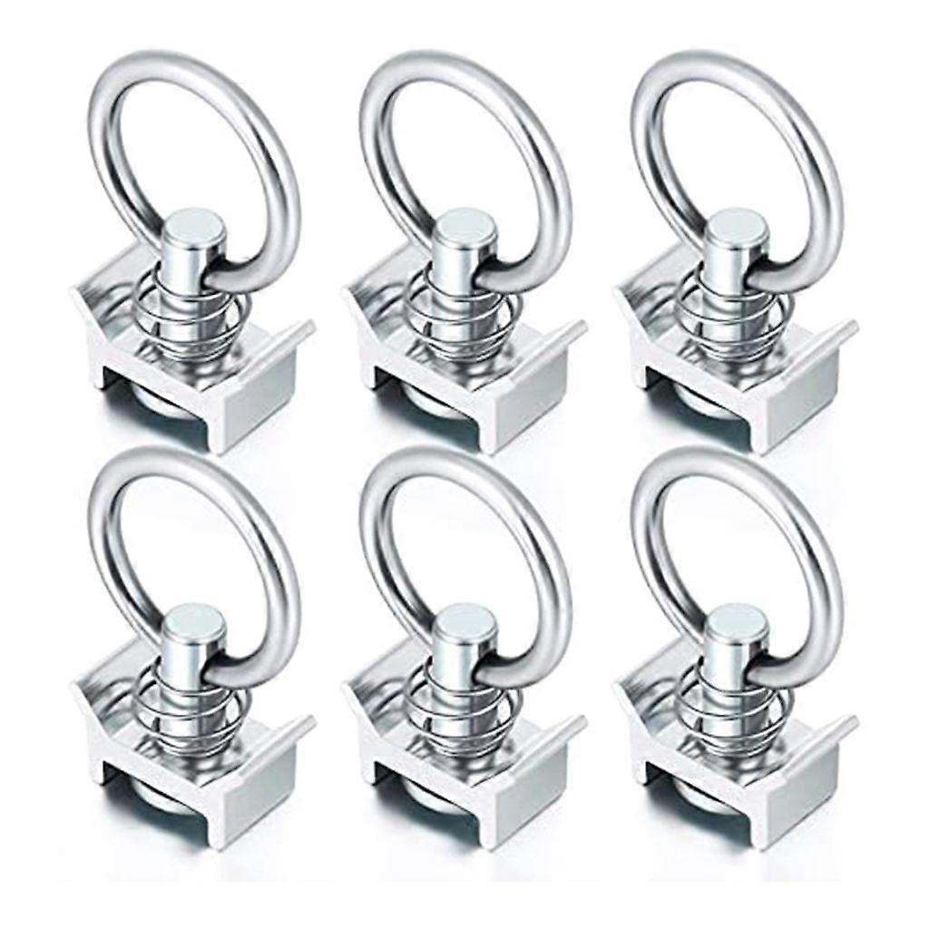 L-Track Single Stud Tie Tie Down Fitting with Stainless Steel Round Ring