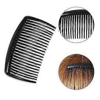 2 French Side Combs Large 2 Pack Curved Tortoise Shell Flexible Durable Cellulose Hair Combs, Strong Hold Hair Clips for Women, No Slip Styling Girls