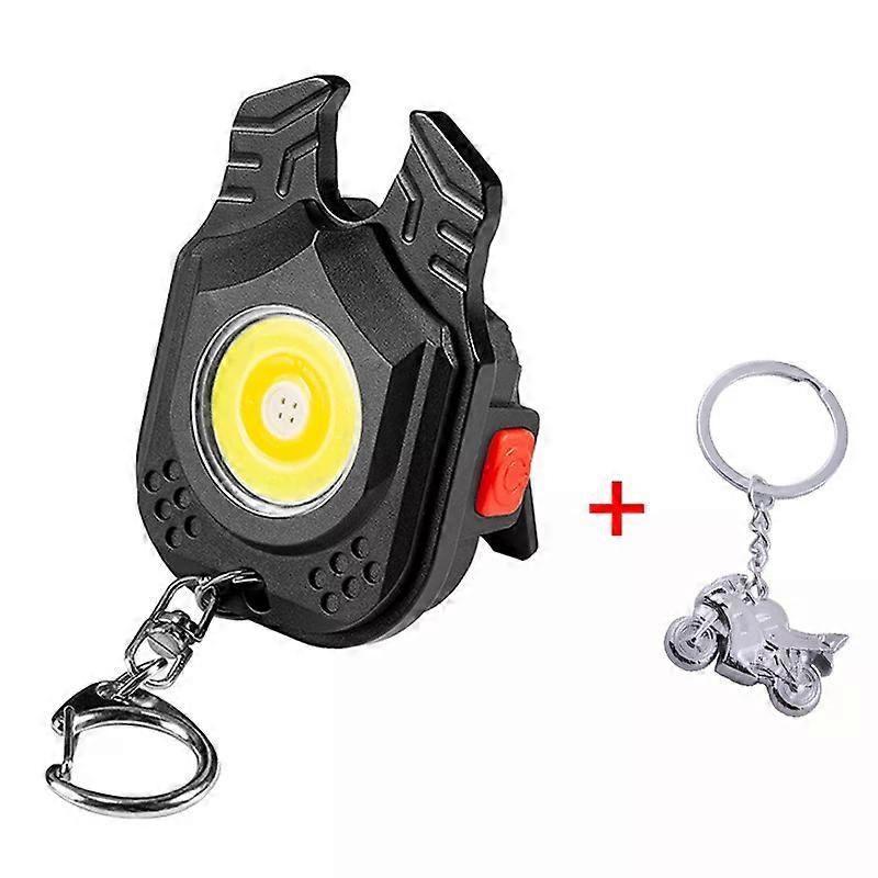 1/3/5PCS Multifunction COB LED Flashlight Window Breaking Hammer Wrench Small Bottle Opener Keychain Work Light Outdoor