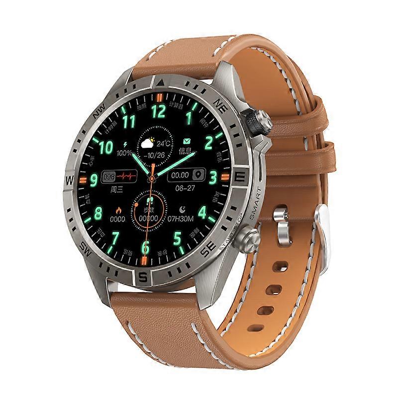 Smartwatch with Bluetooth Calling and Multiple Sport Information Notifications(Brown)