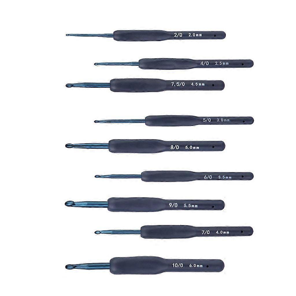 9 Size Long Handle Crochet Hook Needle 2-6mm (2/0-10/0MM)