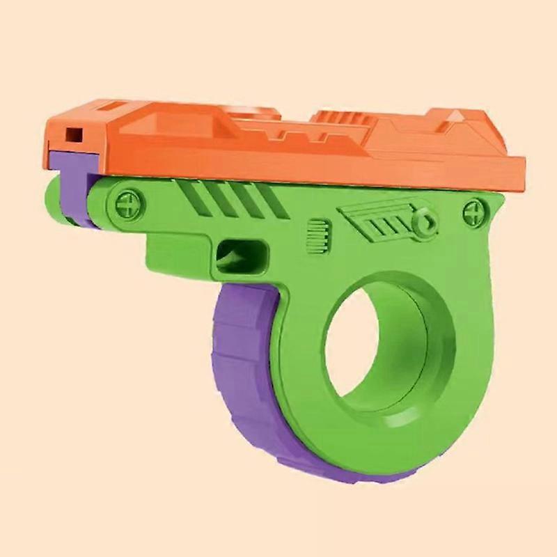 3d Print Edc Pushing Card Slider Gun Fidget Spinner Multi Functional Ratchet Decompression Toy Portable Fingertip Gyro Gift
