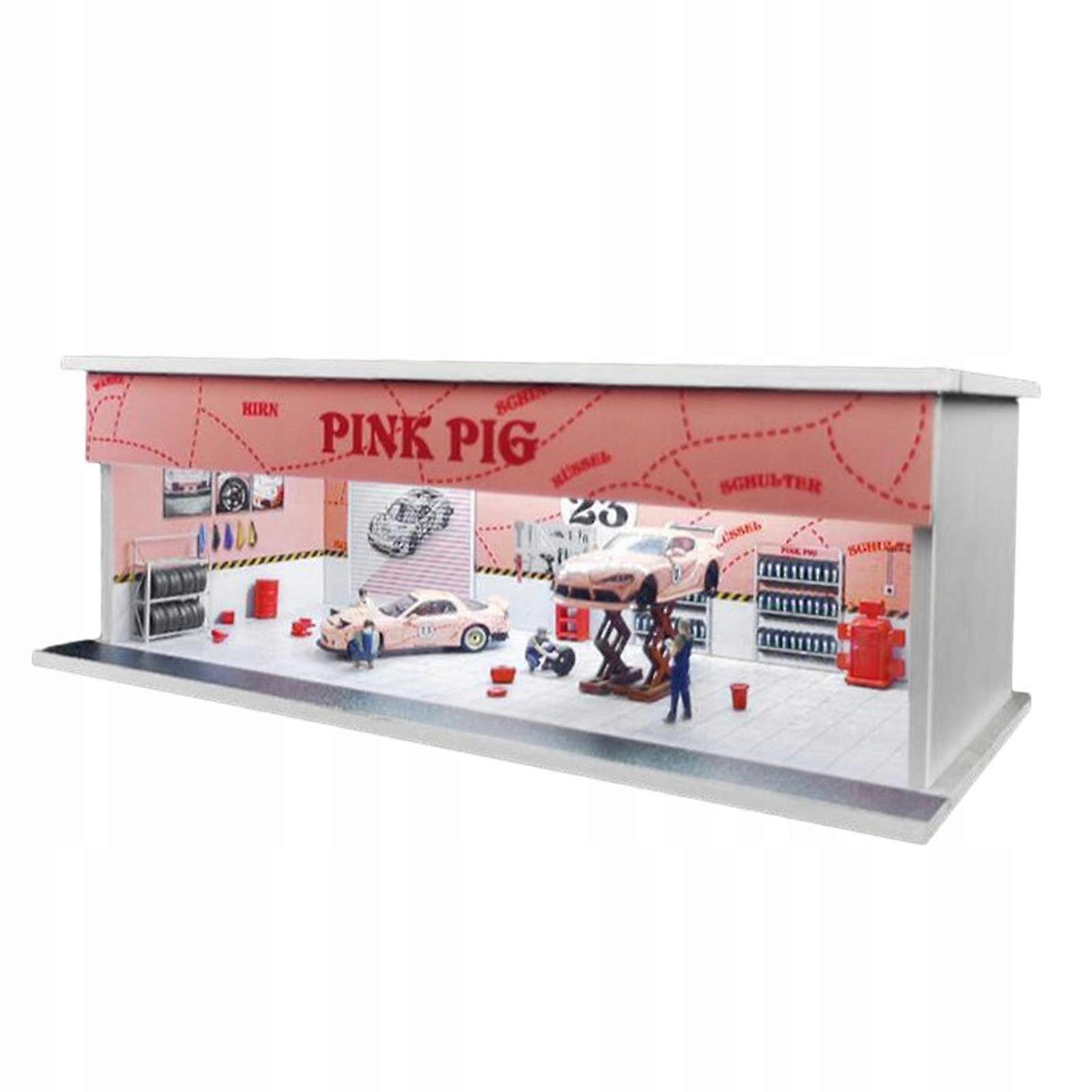 1/64 Scale Diecast Model Car Display Case Display Stand Tabletop Pink Pig