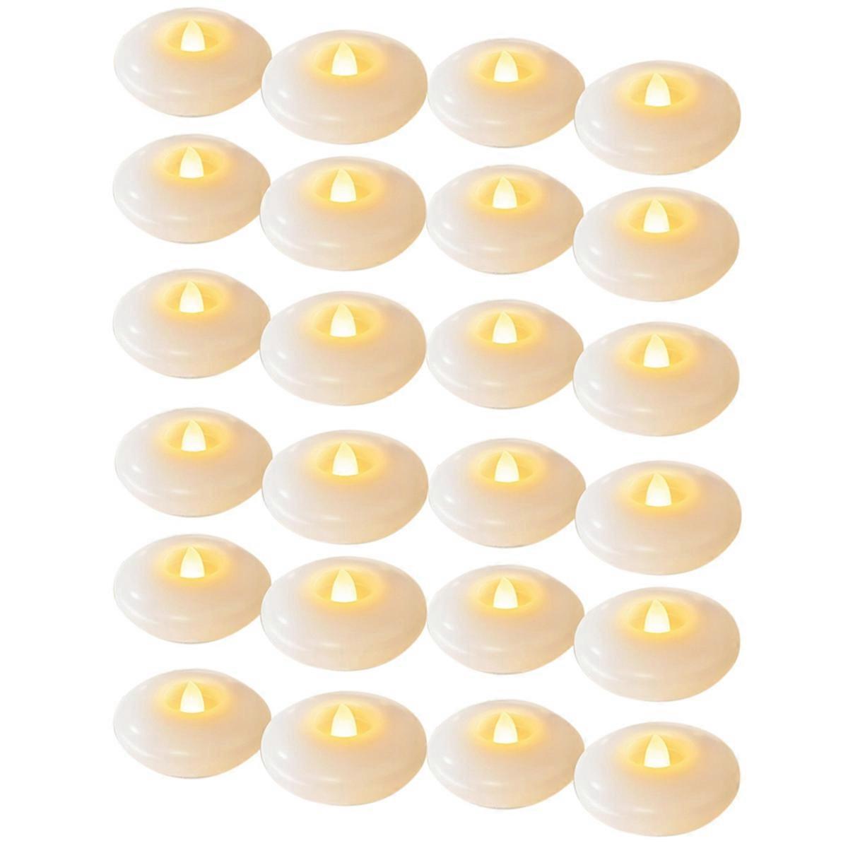 24 Pack Flameless Led Floating Candles, Waterproof Tealights