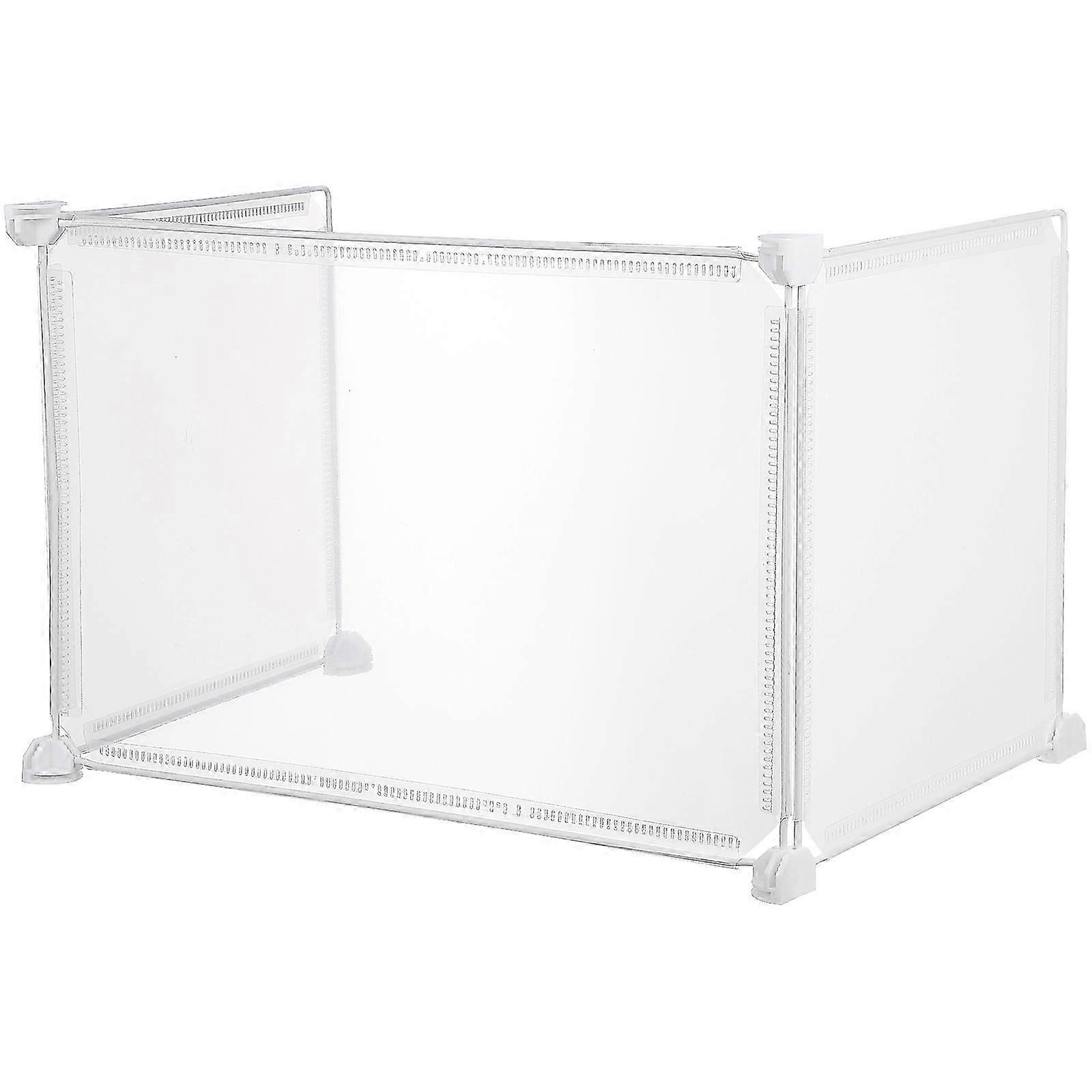3pcs Desktop Area Dividing Board Plastic Transparent Partition Universal Sneeze Guard For Restaurant