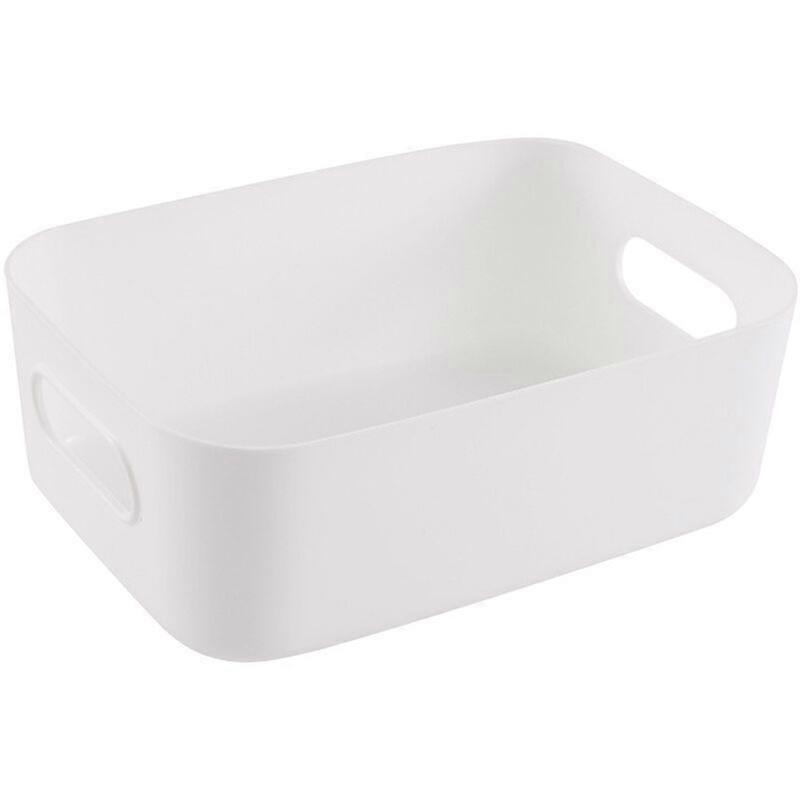 Sundries Storage Box, Kitchen Storage Basket, Snack Storage Box (Large White)
