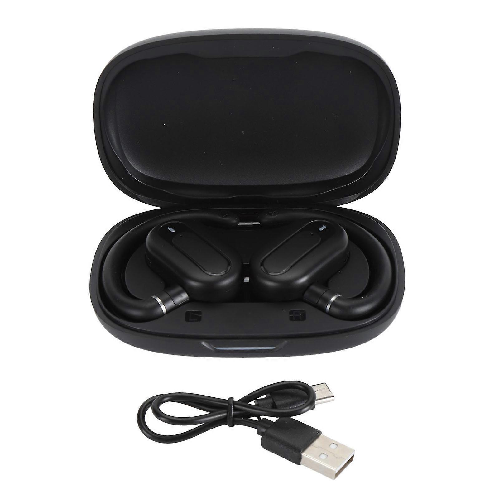 Bone Conduction Earbuds Wireless IPX7 Waterproof Type C Charging Earhook Open Ear Bluetooth Headphones with Microphone for Exercise Running
