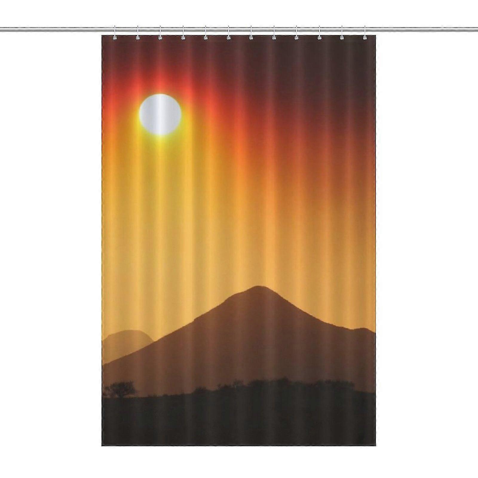 Brown Mountain Printed Shower Curtain