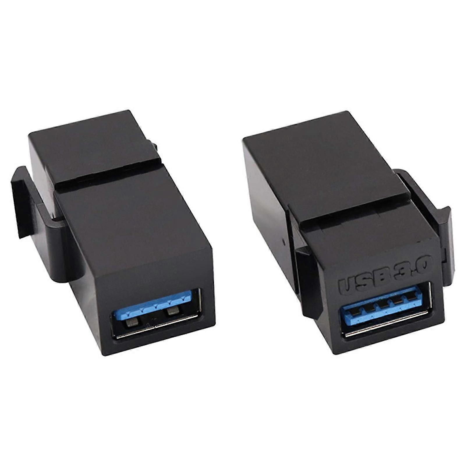 Usb 3.0 Keystone Jack Inserts Straight Head Extension Socket Adapter Port For Wall Plate Outlet Panel
