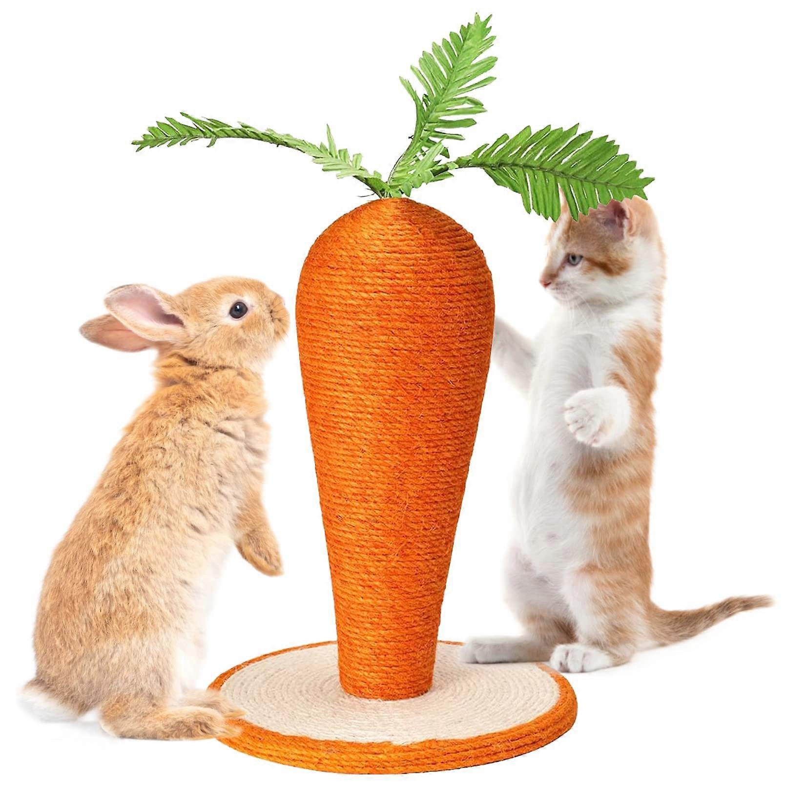 Rabbit Scratch Toy - Natural Sisal Interactive Claw Scratcher for Indoor Kittens and Bunnies, Safe and Durable Design