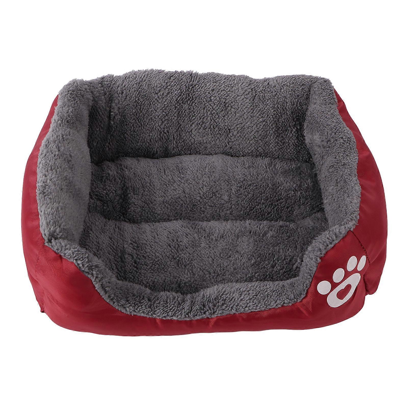 Cushion Soft Thicken Cotton Velvet Self Warming Comfortable Rectangular Cat Bed for Small Dogs and Cats
