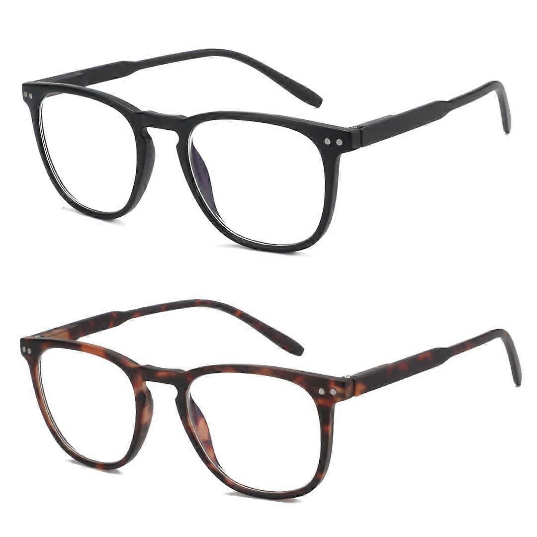Reading Glasses For Women And Men Unisex Blue Light Blocking 2-Pack Computer Reading Glasses With Spring Hinge