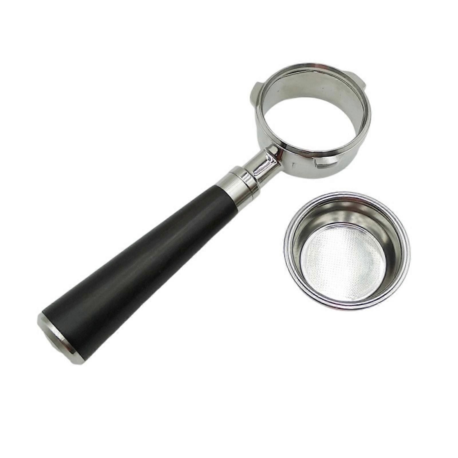 Professional Three Ear 58mm Bottomless Portafilter with Wood Handle Espresso Machine Part Replacement Accessories