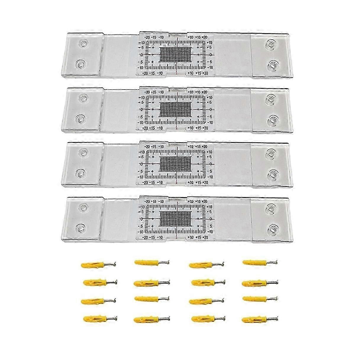 Thickness Gauge 4Pcs Crack Monitoring Record, Standard Tell-Tale Crack Monitor suitable for the Standard and Corner Tell-Tale
