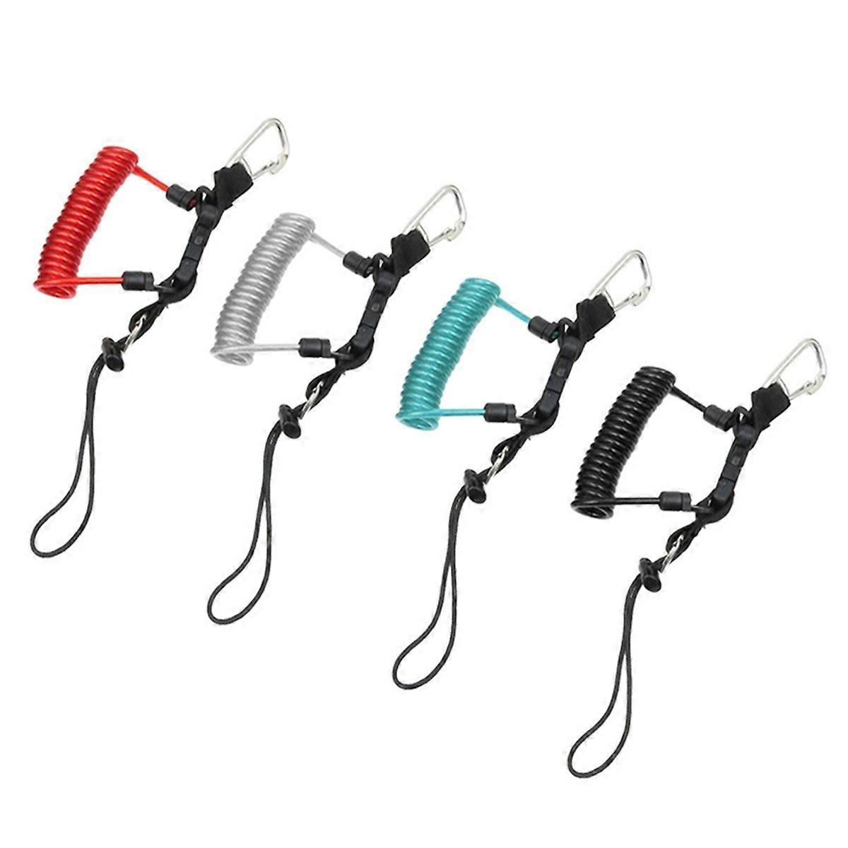Scuba Diving Snappy Coil Springs Camera Lanyard Spiral with Ring Dive