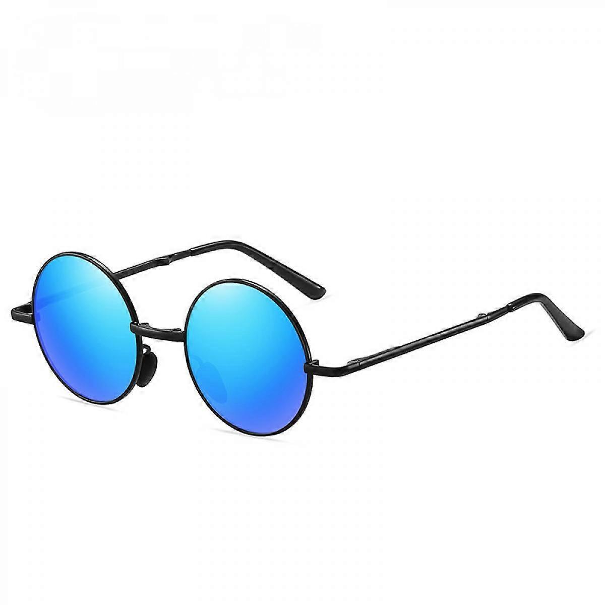 Folding Round Sunglasses for Women Men UV Protection Foldable Shades Polarized