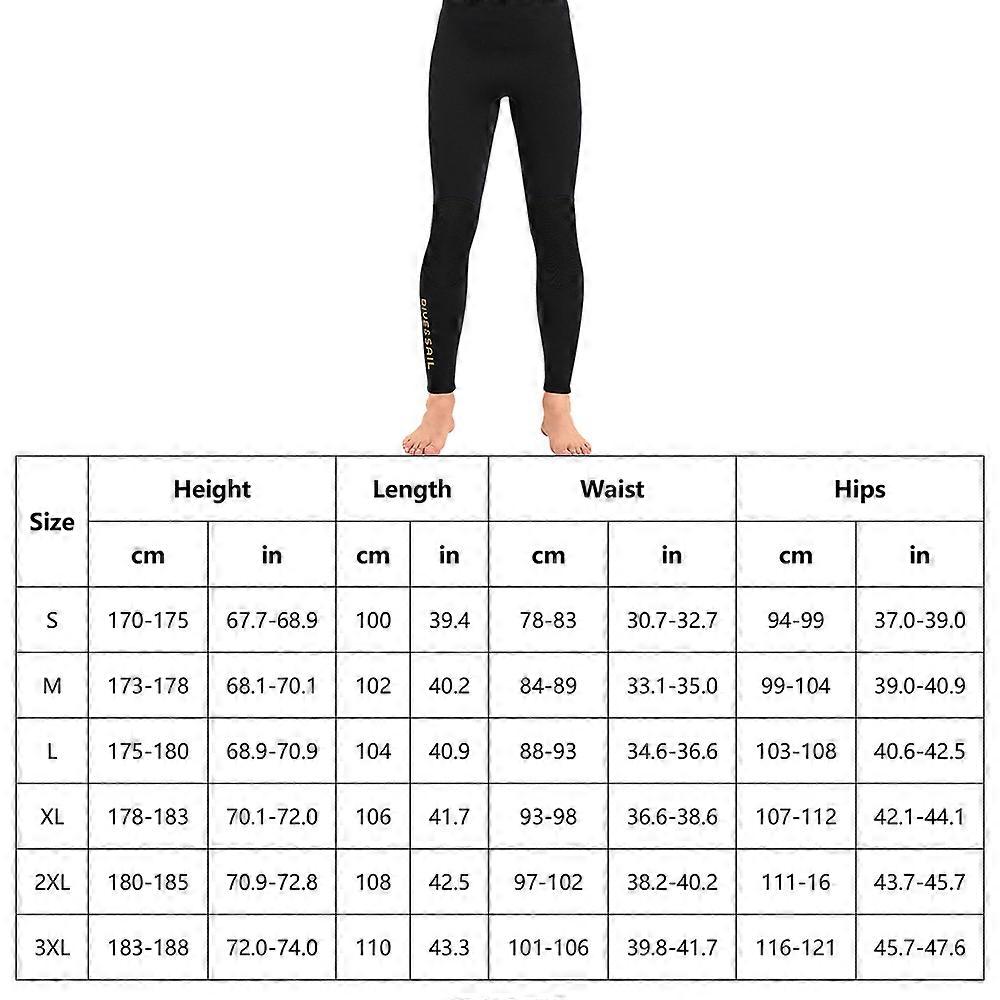 3mm Neoprene Wetsuit Pants Men Surfing Diving S-XXXL Warm Gear