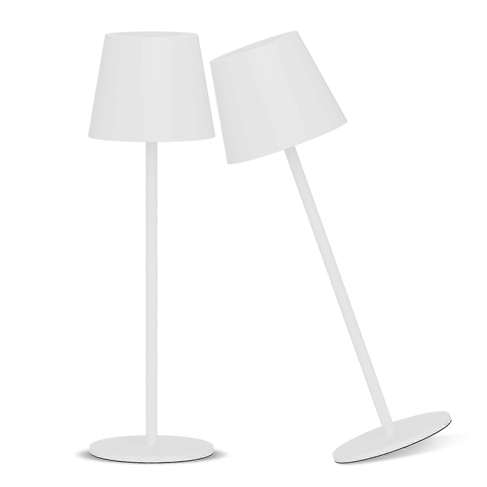2 Pack White Rechargeable LED Table Battery Lamp, Outdoor Lamp 3W 5000mAh