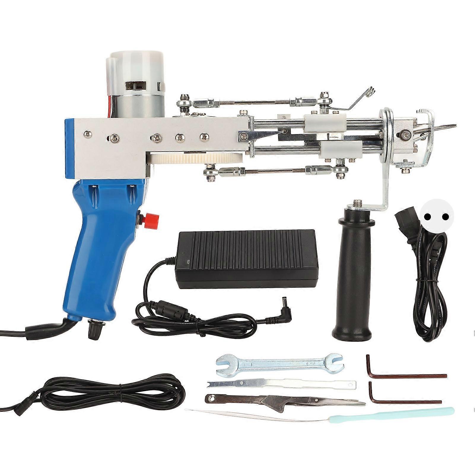 Cut Pile Rug Tufting Machine 2 in 1 DIY Electric Carpet Flocking Machine for Carpet Weaving 100‑240V