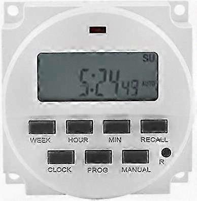 12V DC/AC Programmable Timer Switch, Mini Timer Switch, Intelligent Digital Control Electronic Timer Suitable for Various Brands
