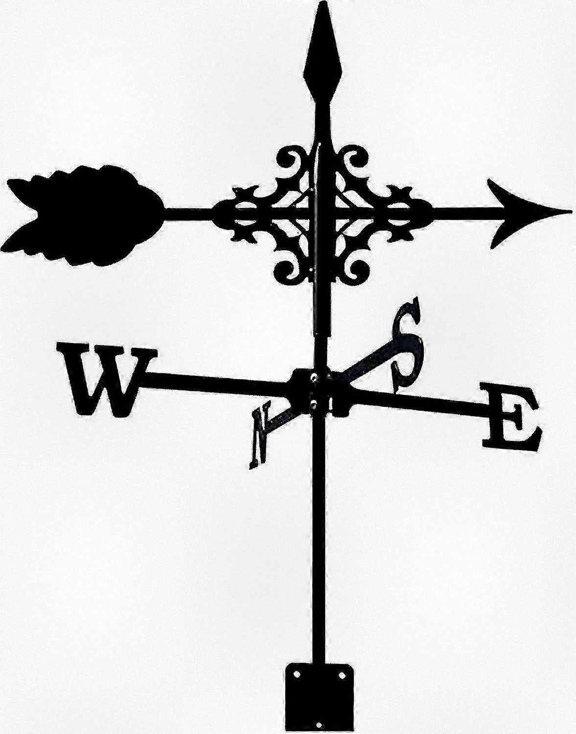 Metal Weathervane with Arrow Decoration, Garden H-Stake Weather Vane as a Professional Wind Direction Measuring Tool, Suitable for Various B