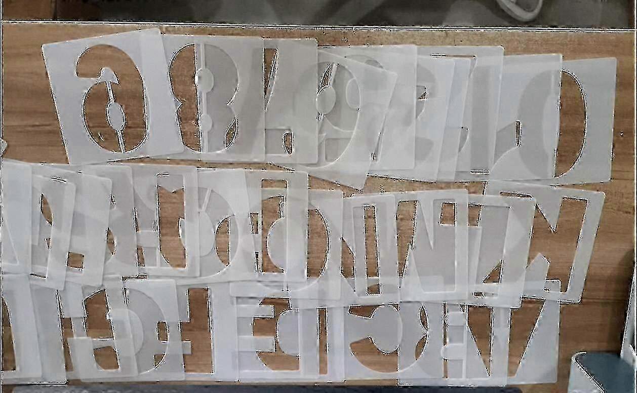 36 Pcs Letters & Numbers Stencils 4 Inch Reusable Plastic Letter And Number Templates Suitable for Painting on Various Surfaces Such as Wall