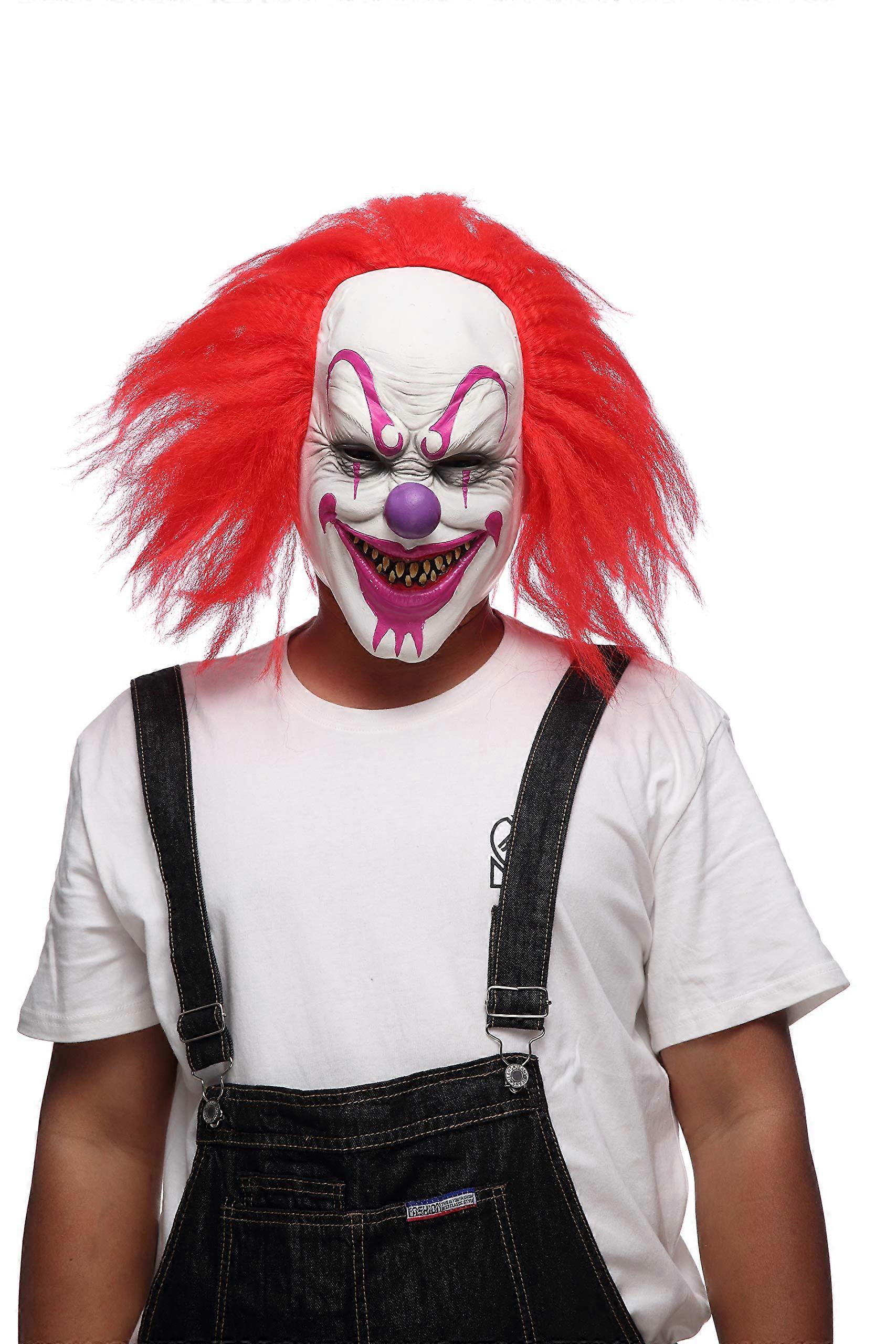 Evil Clown Mask Latex Horror Halloween Mask for Adults/Men Ref: 4999