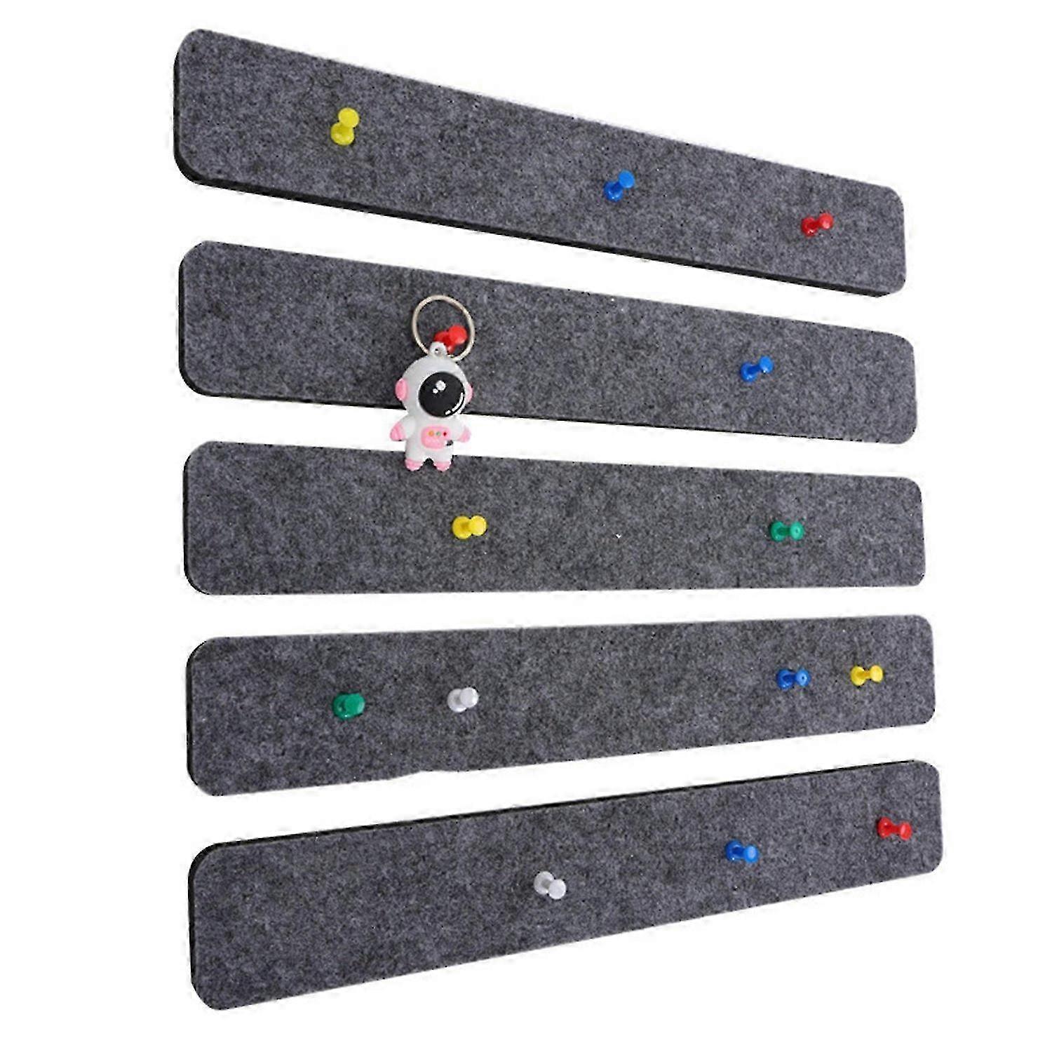 Self-adhesive Felt Bulletin Board Corkboard Strips with Pushpins for Wall D��cor in Home Office, Cubicle, and Desk Spaces