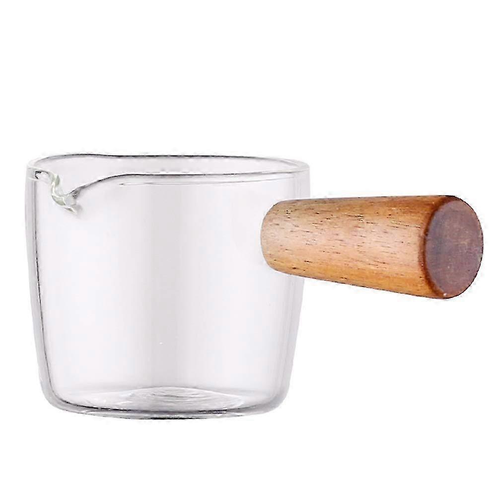 Mini Glass Butter Warmer with Wooden Handle & Anti-Rust Design