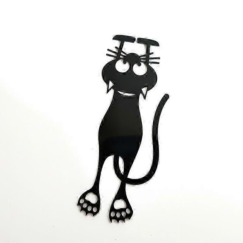 Bookmark curious black cat cat shape 12CM plastic