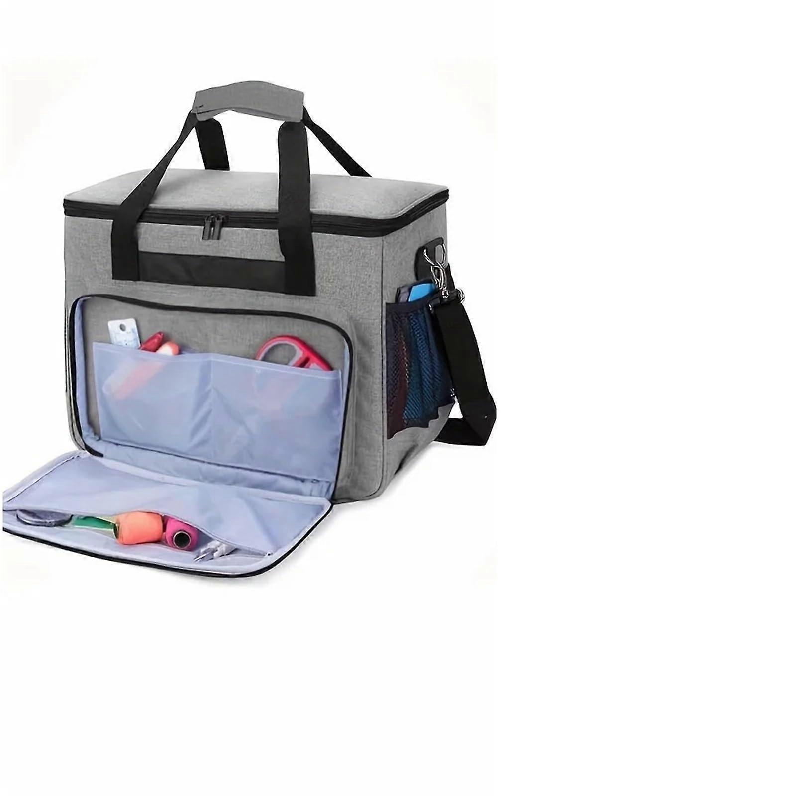 Sewing Box, Sewing Box, Padded Storage Bag with Multiple Pockets and Accessory Organiser, Stylish Travel Bag for Storing Needles