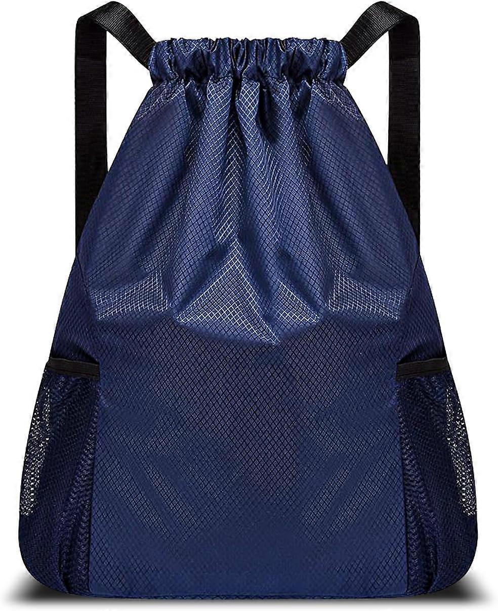 drawstring backpack - Drawstring bag - Drawstring backpack - backpack - sports bag - Polyester - Water-repellent - 49*39*18cm - blue