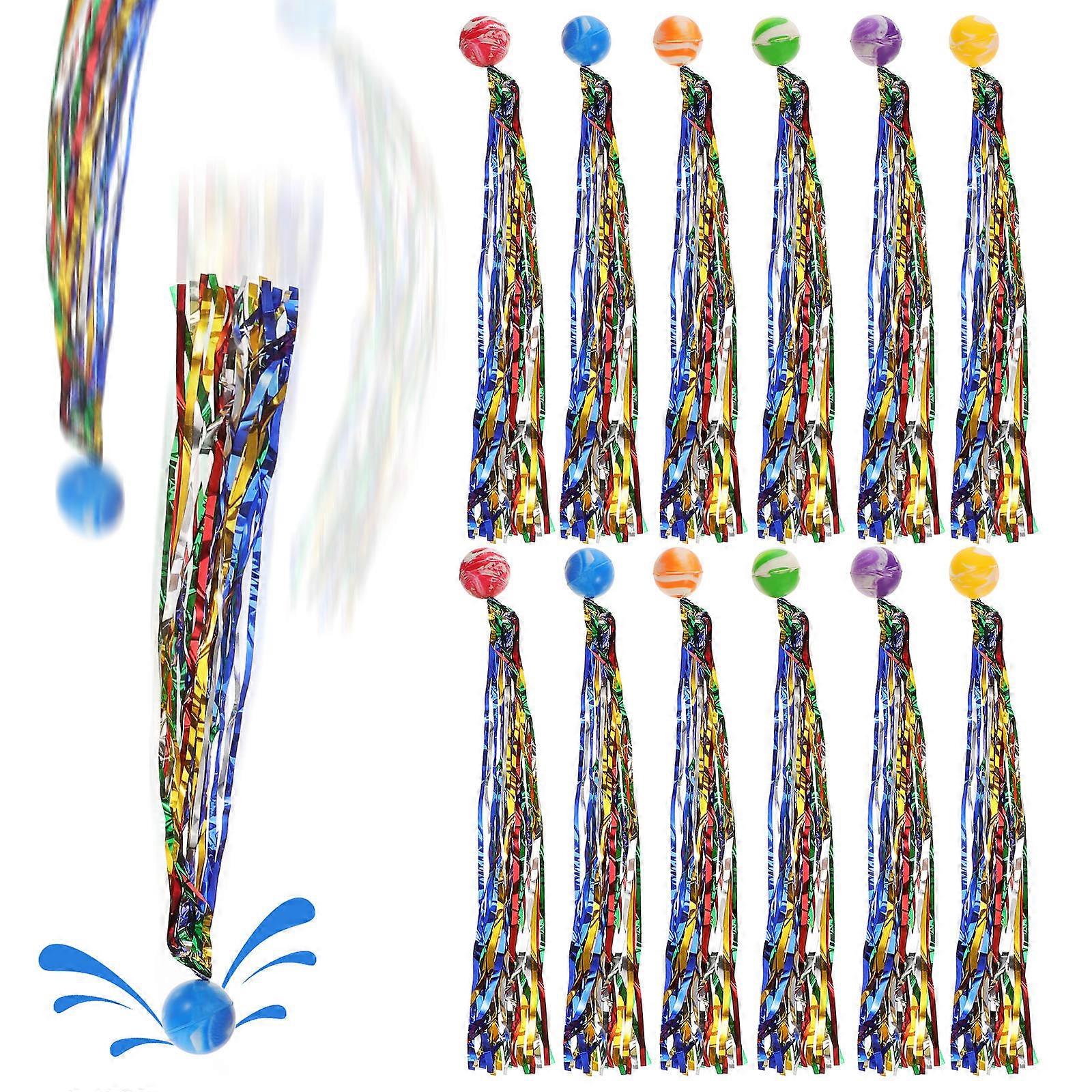 尻尾付きのカラフルなバウンスボール 40 個 – 誕生日、パレード、グッズバッグの楽しいパーティーの記念品