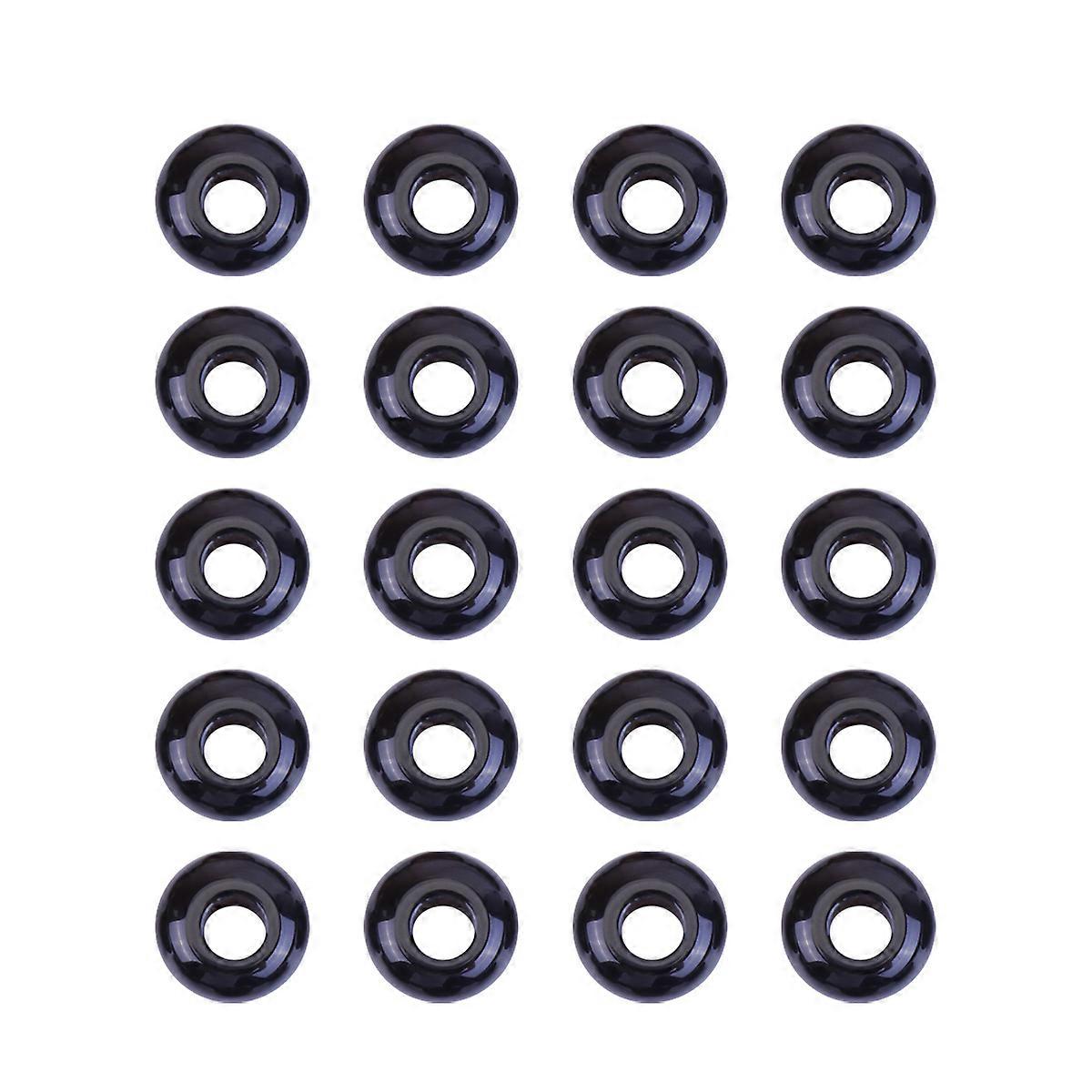 Natural Black Agate Beads For Crafting Diy Beads Jewelry Accessories Diy Projects Round Shape Agate Material 0.7x1.4cm Size 20Pcs