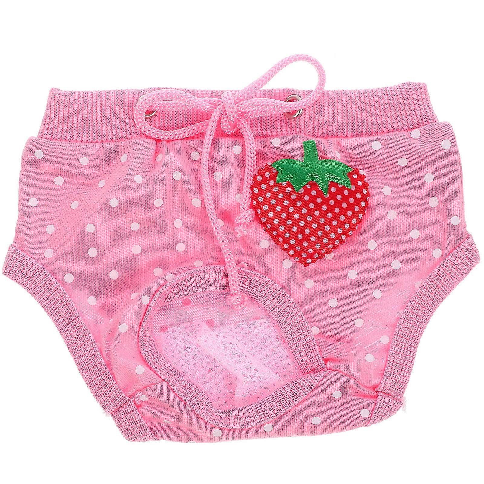 Pet Diaper Sanitary Physiological Pants Prevent Mating Daily Wear Pink Size L 1Pack