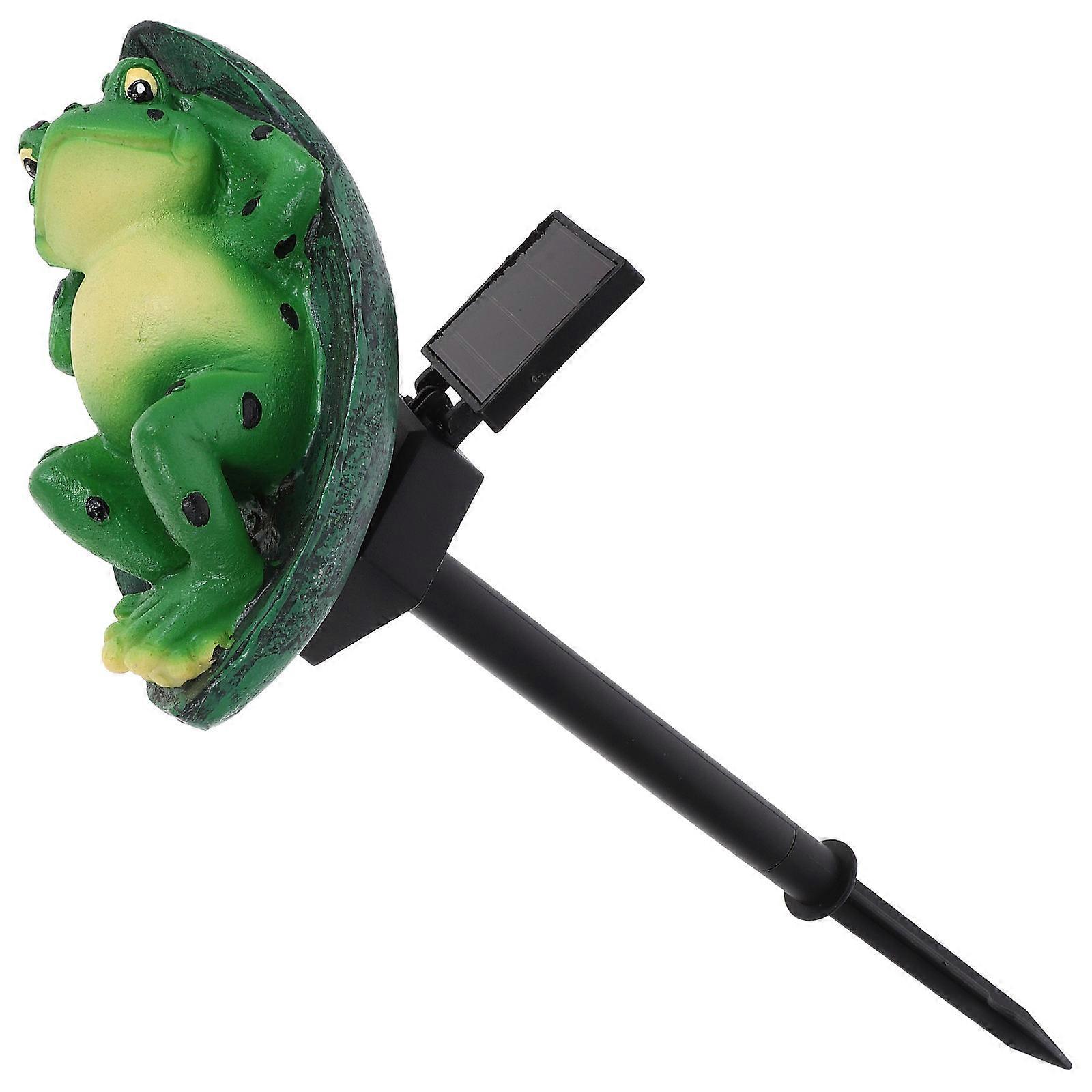 Garden Lamp Frog-Shaped Solar Powered Garden Lamp Trees Path Lighting Resin 44.00X11.00X8.50CM 1Pack