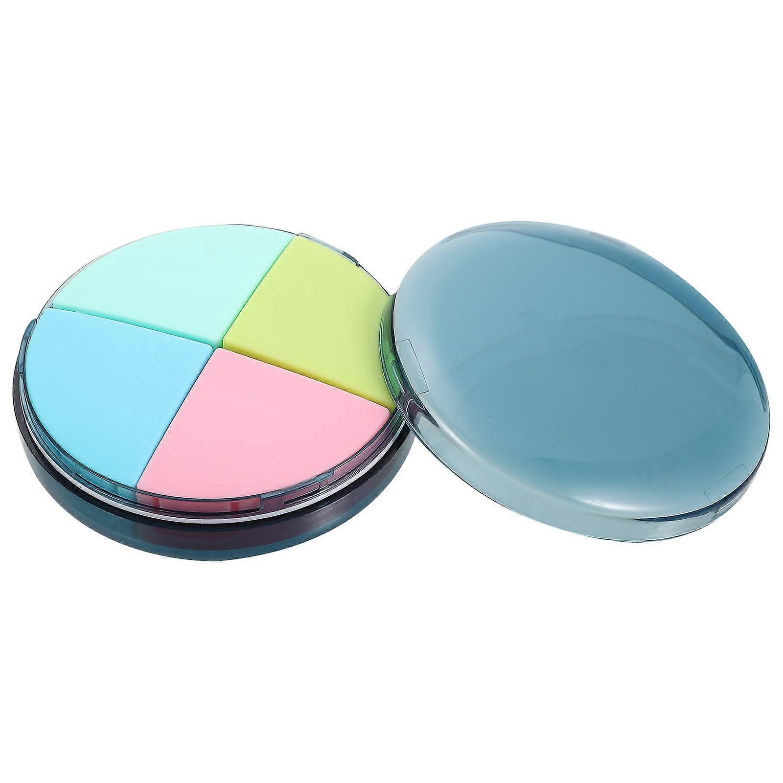 Compact Pill Case Organizer Scratch-Proof Medicine Round Container General Users 7.4X2.7CM Dust-Proof 1Pcs